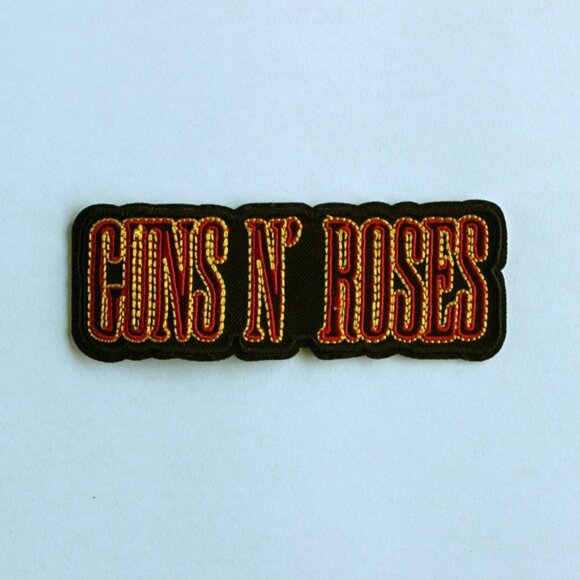 🌹 Guns N’ Roses Iron-On Patch – Red / Yellow / Black (4.8” x 1.8”) - Picture 5 of 8